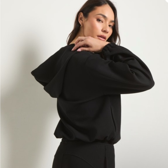 Sleek Black Women's Bomber Jacket - Picture 2 of 4